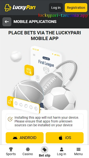 LuckyPari app download page